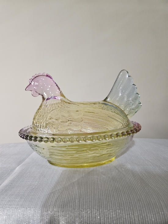 Source Unknown Other - Hen On Nest Glass Dish